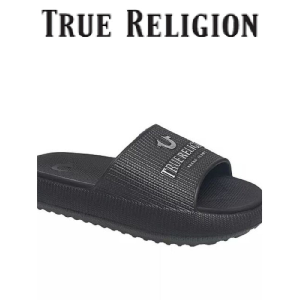 True Religion Meg Slide Sandals- Black